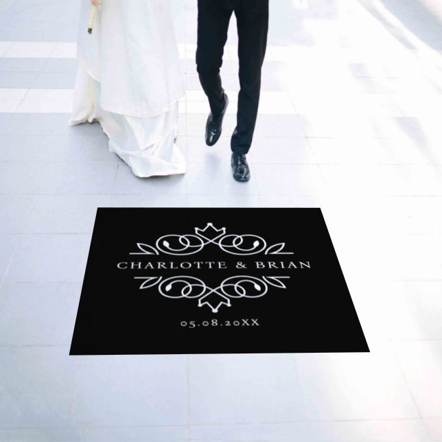 Royal, elegant wedding floor decals (Wedding)
