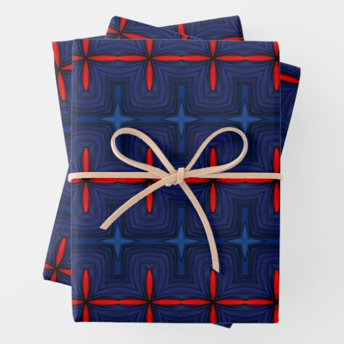 Royal Elegent Vibrant Glow Wrapping Paper Sheets