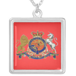 Royal Emblem ~ Square Necklace / 1 Side