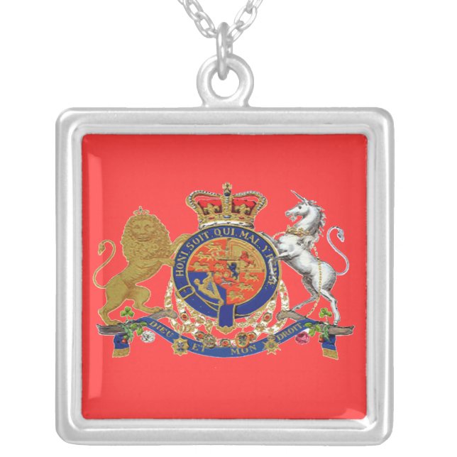 Royal Emblem ~  Square Necklace / 1 Side (Front)