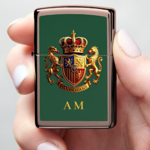 Royal Emerald Crest – Noble Depth with a Identity Zippo Lighter