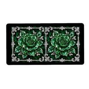 Royal Emerald Crystal Flower collection Label