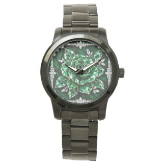 Royal Emerald Crystal Flower collection Watch