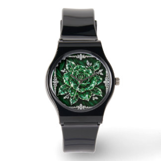 Royal Emerald Crystal Flower collection Watch