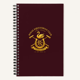 Royal Equestrian Club Burgundy Spiral Notebook Q