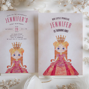 Royal Fairytale First Birthday Invitation