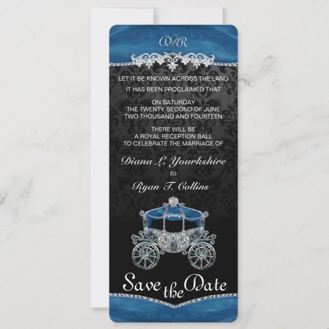 Royal Fairytale Save the Date Invitation (Front)