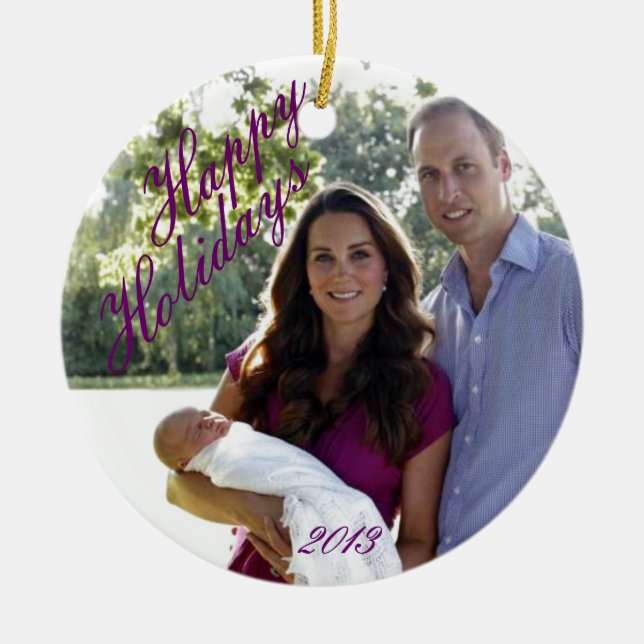 Royal family 2013 ceramic ornament (Front)