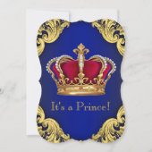 Royal Fancy Prince Baby Shower Invitation (Front)