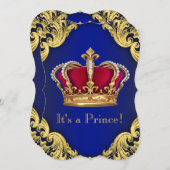 Royal Fancy Prince Baby Shower Invitation (Front/Back)