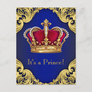 Royal Fancy Prince Baby Shower Invitation