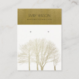 ROYAL FAUX GOLD FALL TREE FOLIAGE EARRING DISPLAY BUSINESS CARD
