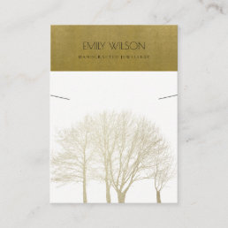 ROYAL FAUX GOLD FALL TREE FOLIAGE NECKLACE DISPLAY BUSINESS CARD