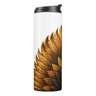 Royal Feather | Black & Gold   Thermal Tumbler