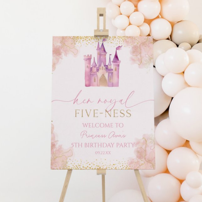 Royal Five-Ness 5th Birthday Party Welcome Sign (Creator Uploaded)