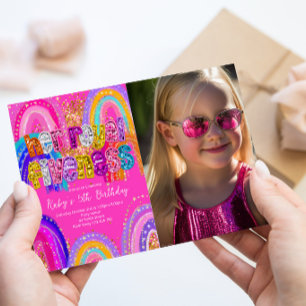 Royal Fiveness 5th BIrthday Photo Invitation