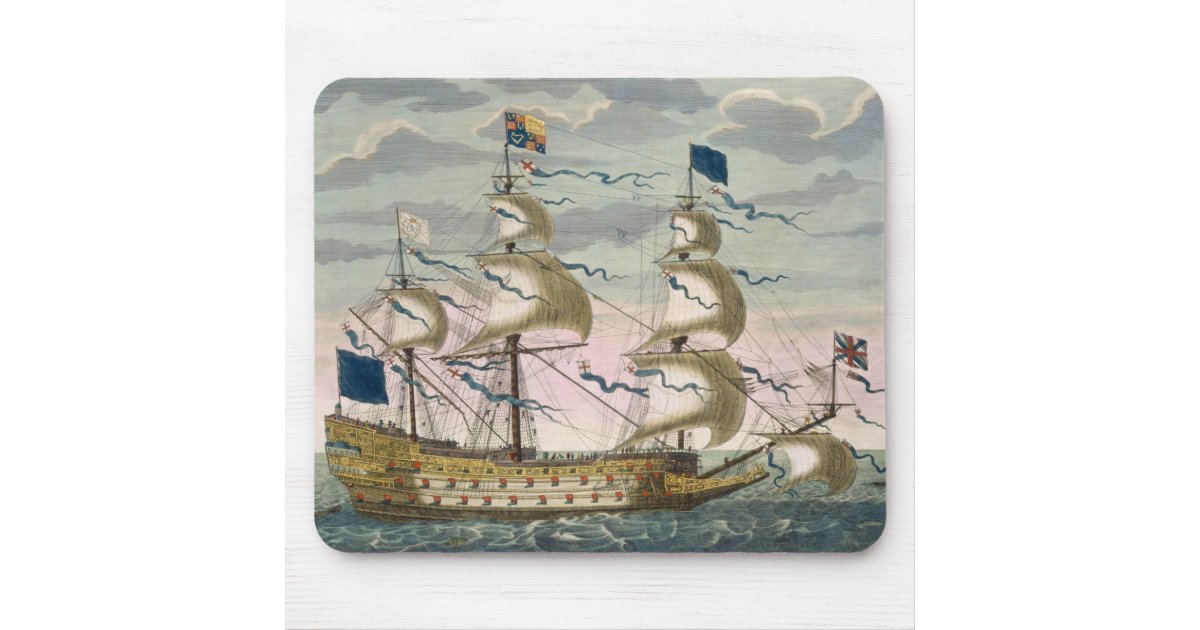 Royal (flagship) of the English fleet, flying the Mouse Pad | Zazzle