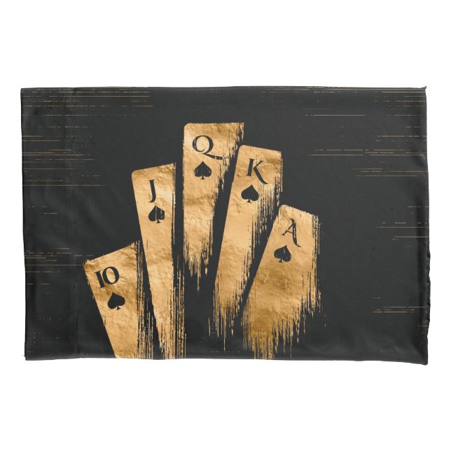 Royal Flash - Black And Gold Pillow Case (Front)
