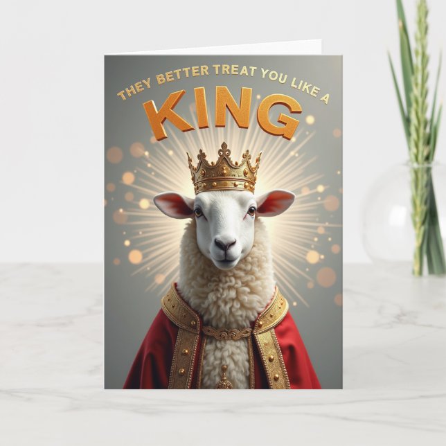 Royal Fleece Birthday Card (Front)