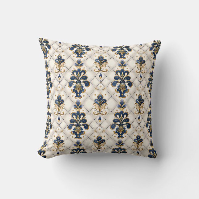Royal Fleur de Lis Elegance Princesscore Throw Pillow (Front)