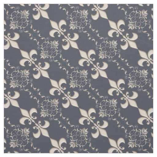 Royal, Fleur de Lis pattern Fabric