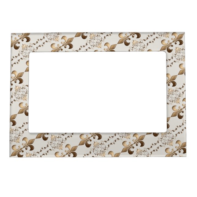 Royal Fleur-de-Lis pattern. Magnetic Photo Frame (Front)