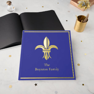 Royal Fleur di Lis foil Scrapbook Photo Album Foil Guest Book