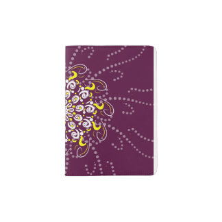 Royal Floral Batik Purple Passport Holder