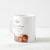 Royal Floral Quinceanera Coffee Mug (Front Left)