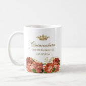 Royal Floral Quinceanera Coffee Mug (Left)