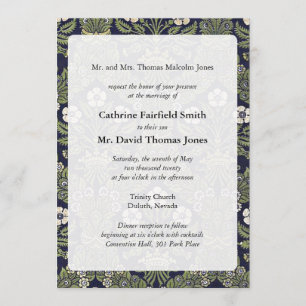 Royal Floral Wedding Invitations