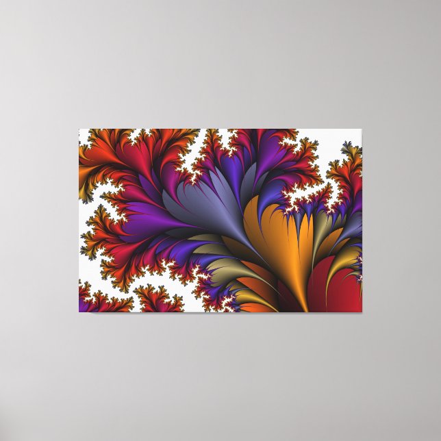 royal floral wrapped canvas print (Front)