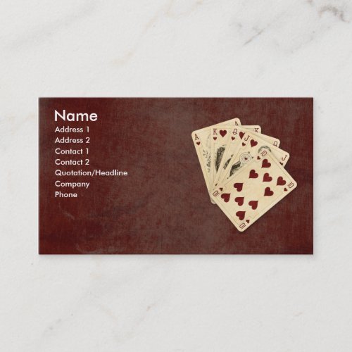 Royal Flush Business Cards