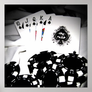 Royal Flush Canvas Poster