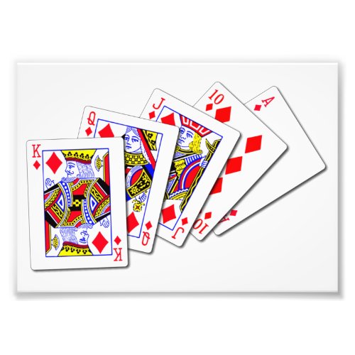 Royal Flush Diamonds Photo Print