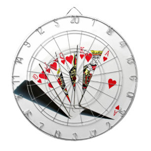 Royal Flush Hearts Dart Board