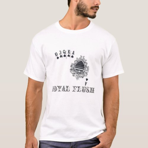 Royal Flush poker t_shirt