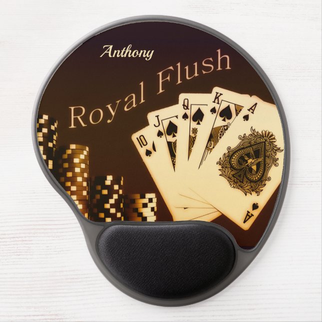 Royal Flush Poker Texas Holdem Casino Mouse Pad (Front)