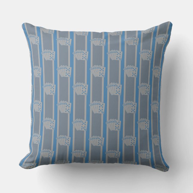 Royal Flush Throw Pillow (Front)