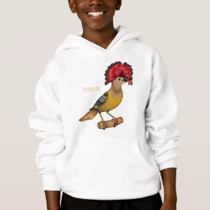 Royal flycatcher bird cartoon illustration hoodie