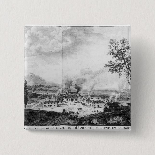 Royal Foundry at Le Creusot in 1787 Button (Front)