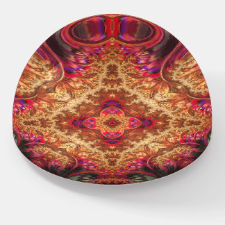 Royal Fractal Dome Paperweight | Psychedelic Art