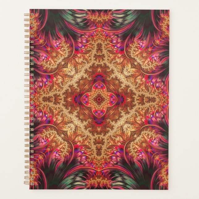 Royal Fractal | Spiral Bound Planner (Front)
