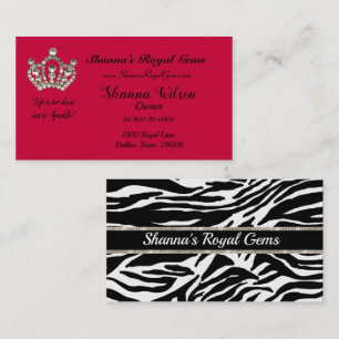 "Royal Gems" Tiara Business Cards