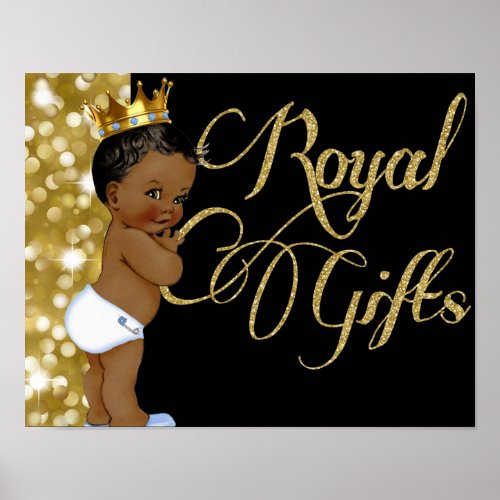 Royal Gifts African Prince Gold Glitter Gift Poster
