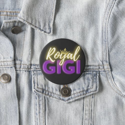 Royal GiGi  Purple Elegant Baby Shower Button