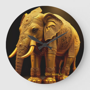 Royal Gilded Elephant Large Clock