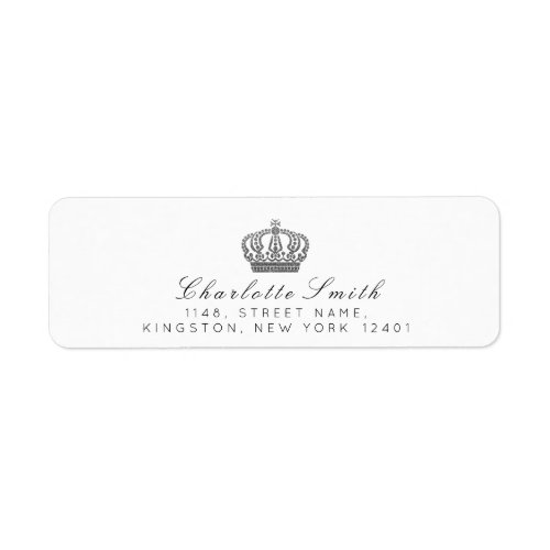Royal Glitter RSVP Crown Princess White Black Gray Label