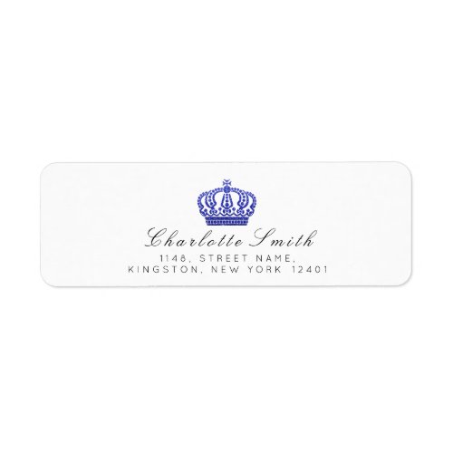 Royal Glitter RSVP Crown Princess White Cobalt Blu Label