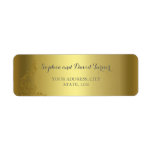 Royal Gold Abstract Peacock Wedding Address Label<br><div class="desc">Very Elegant Design featuring Golden background and abstract Gold Sparkling Peacocks for a special wedding event. It will give an unique touch to your wedding style. Be different! Personalize with your own information. Matching Wedding invitation, Save the Date, RSVP, postage items and more, also, available in my Royal Gold Abstract...</div>